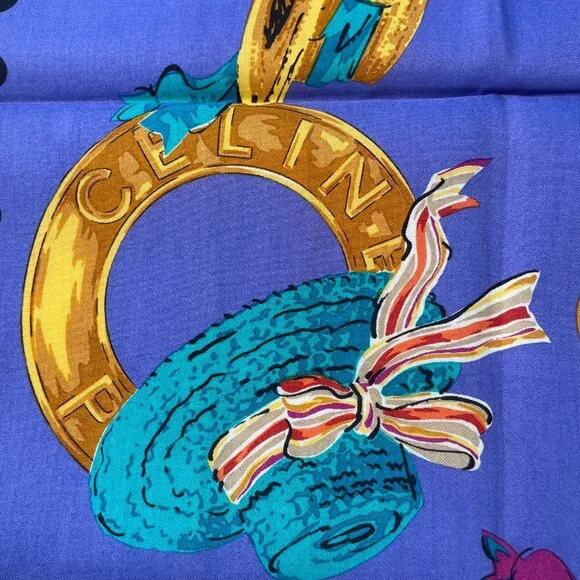 Celine Paris Cotton Scarf Hat Motif - Picture 10 of 13